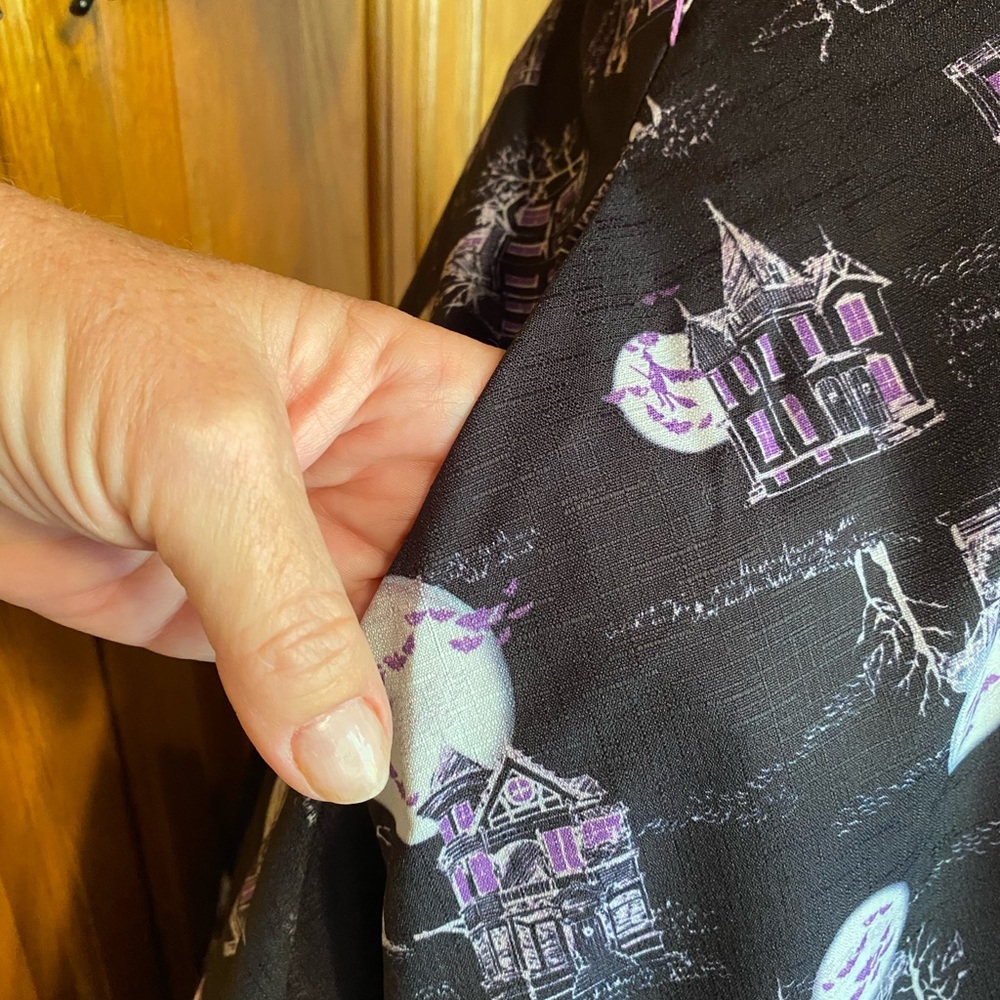 π HAUNTED HOUSE HALLOWEEN PINUP SWING DISNEY HOUSEWIFE DRESS NWT - Picture 11 of 11